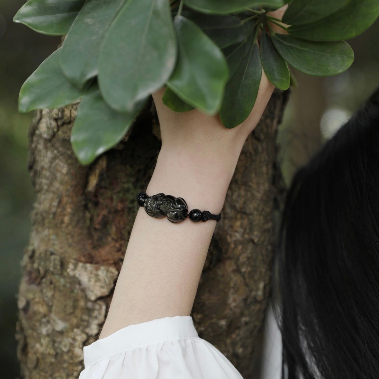 Spiritual Connection Couples Bracelets with Black Agate and Rose Quartz