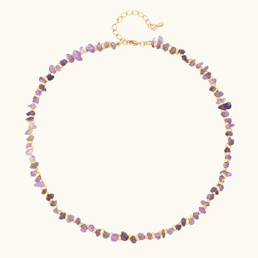 Amethyst Chip Bead Necklace for Creativity and Insight