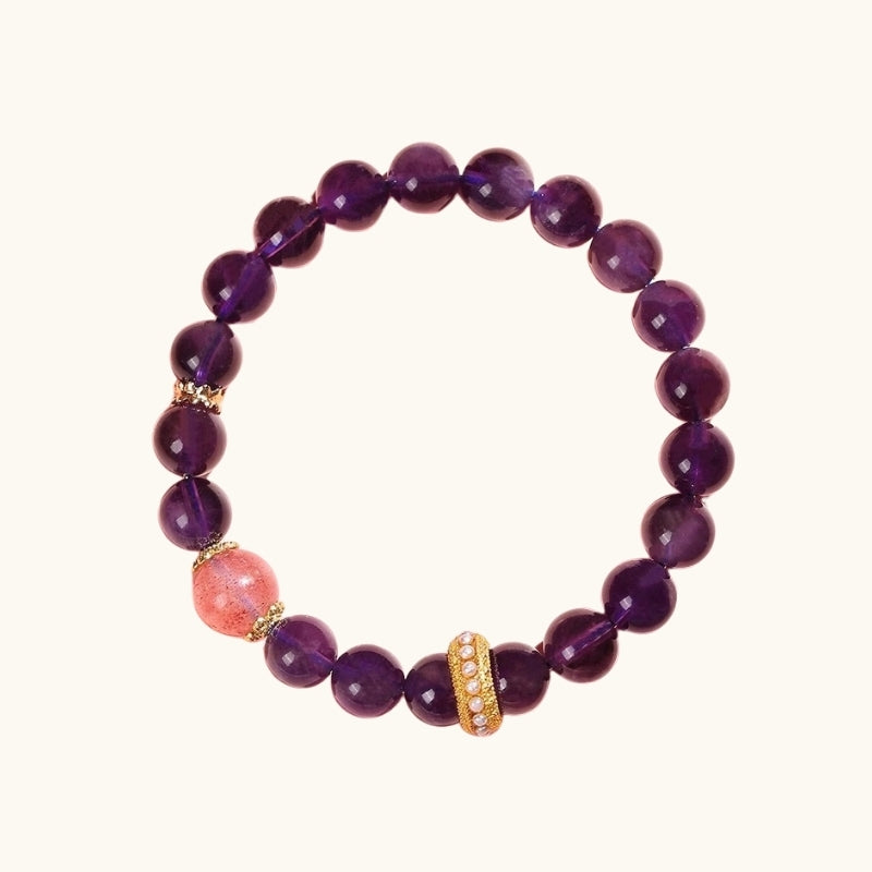 Amethyst & Rose Quartz Wisdom and Harmony Bracelet