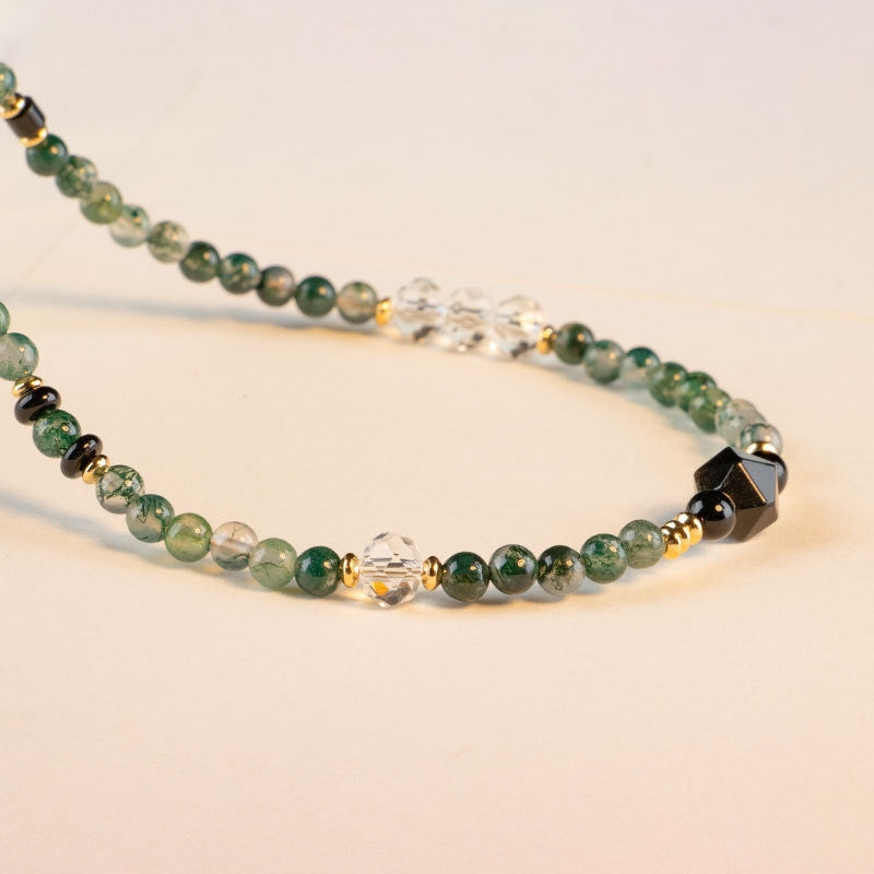 Elegant Moss Agate Necklace for Stunning Sophistication