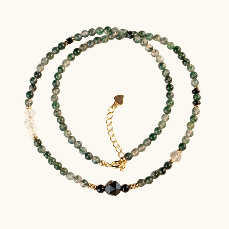 Elegant Moss Agate Necklace for Stunning Sophistication