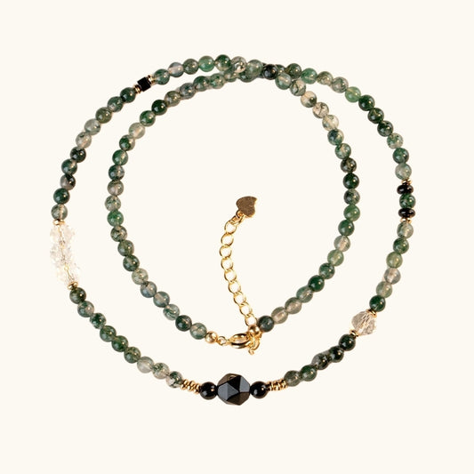 Elegant Moss Agate Necklace for Stunning Sophistication