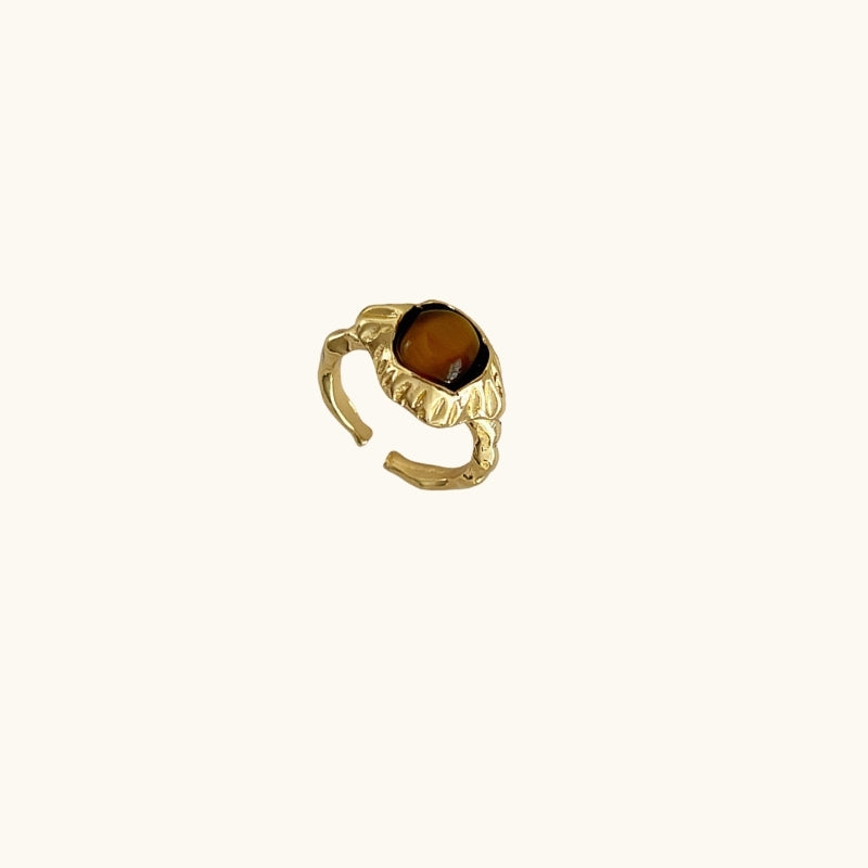 Tiger’s Eye Stone Courage Ring for Women