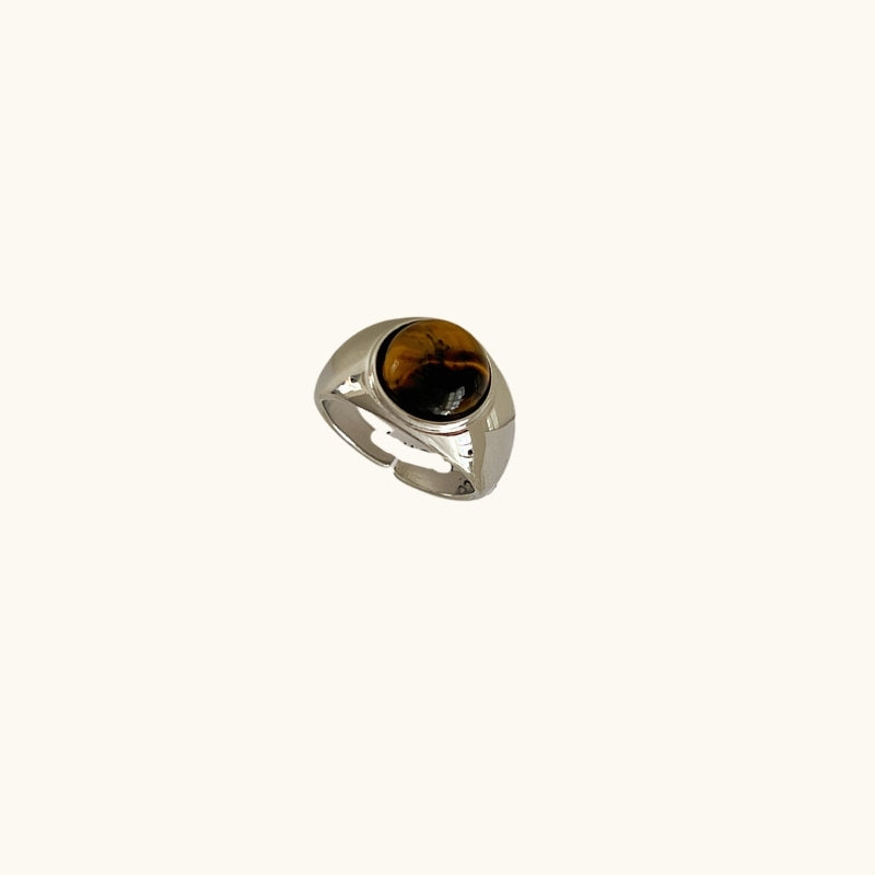 Tiger’s Eye Stone Courage Ring for Women